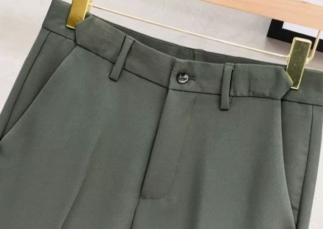 Herrenbekleidung High-End-Freizeithosen für Herren, schlanke Frühlings- und Herbsthosen, neue gerade Anzughosen, High-End-Drapierungshosen mit neun Punkten_voghion.com