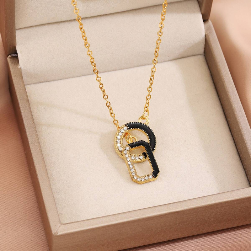 Premium Liicht Luxus Krees Diamant Quadrat Geometrie Anhänger Halskette Bijouen Kaddo_voghion.com