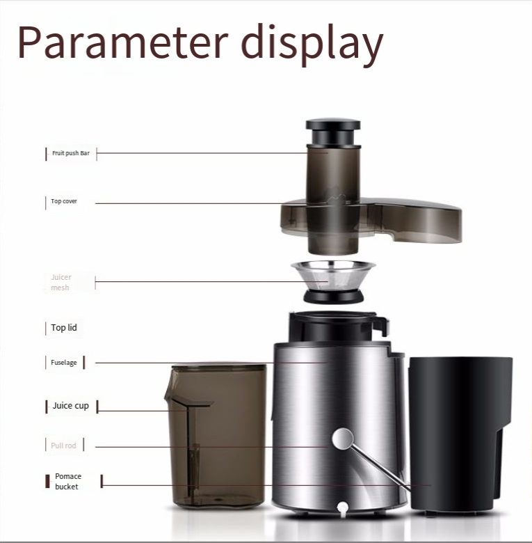 Stainless steel household juicer juicer juicer juice separation Electric Juicer_voghion.com