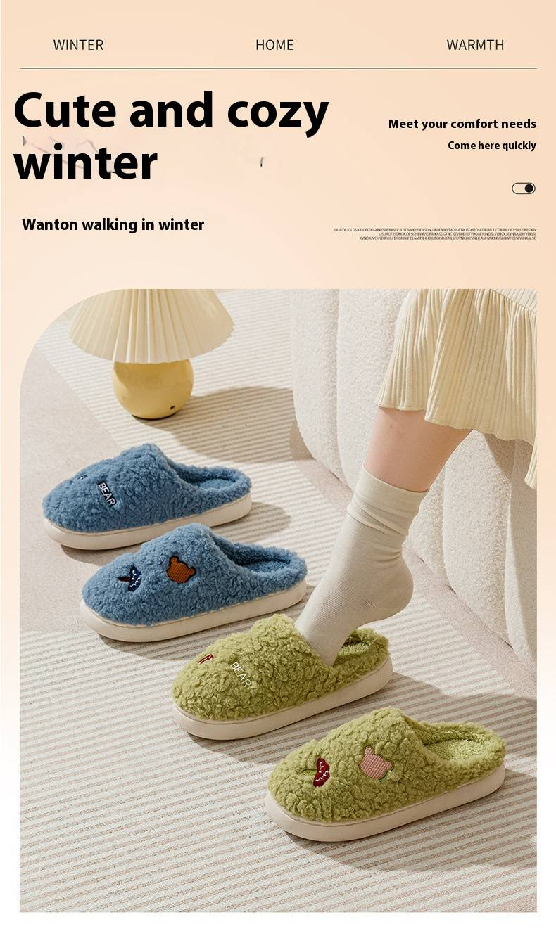 Unisex pluchen huispantoffels – antislip binnenschoenen met cartoonontwerpen (traagschuim binnenzool, meer dan 30 kleuren en maten, machinewasbaar)_voghion.com