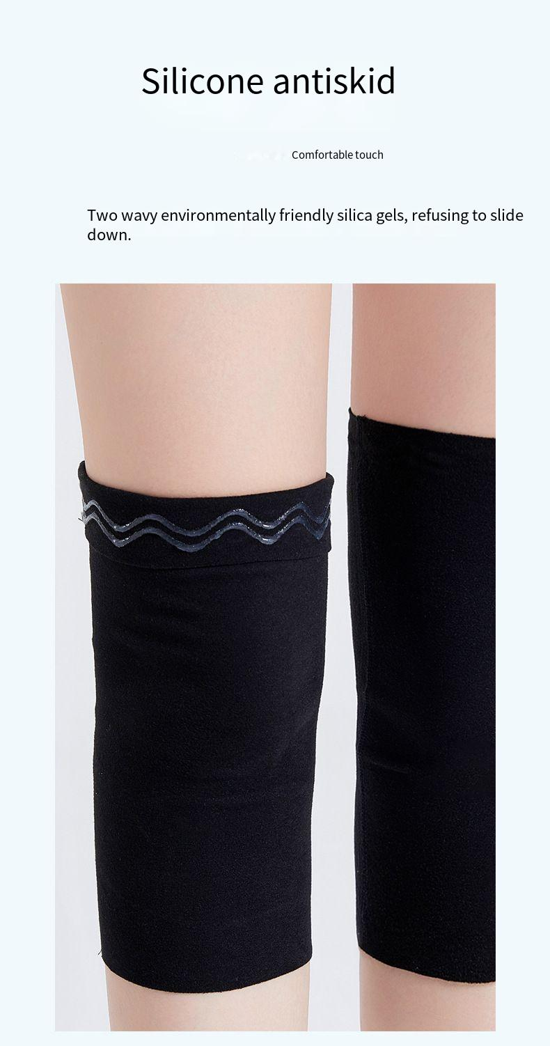 Thermo-Kniewärmer mit rutschfestem Griff – Deluxe-Kniemanschetten mit Fleecefutter für Männer und Frauen – Linderung von Arthritis und kaltem Wetter_voghion.com