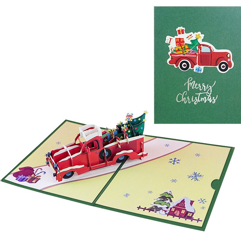 Christmas Handcrafted 3D Greeting Cards With Laser-Cut Designs – Festive Tree Santa Reindeer & More – Premium Specialty Paper For Holiday Wishes_voghion.com