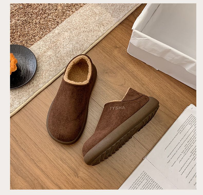 Boken Women's 2025 New Style Fleece And Thickened Warm Cotton Shoes_voghion.com