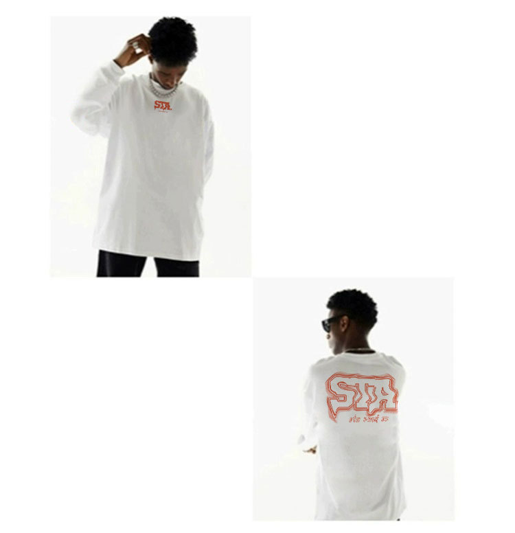Mann kleidung Mode-design langarm T-shirt männlichen und weiblichen studenten reine baumwolle lose top liebhaber_voghion.com