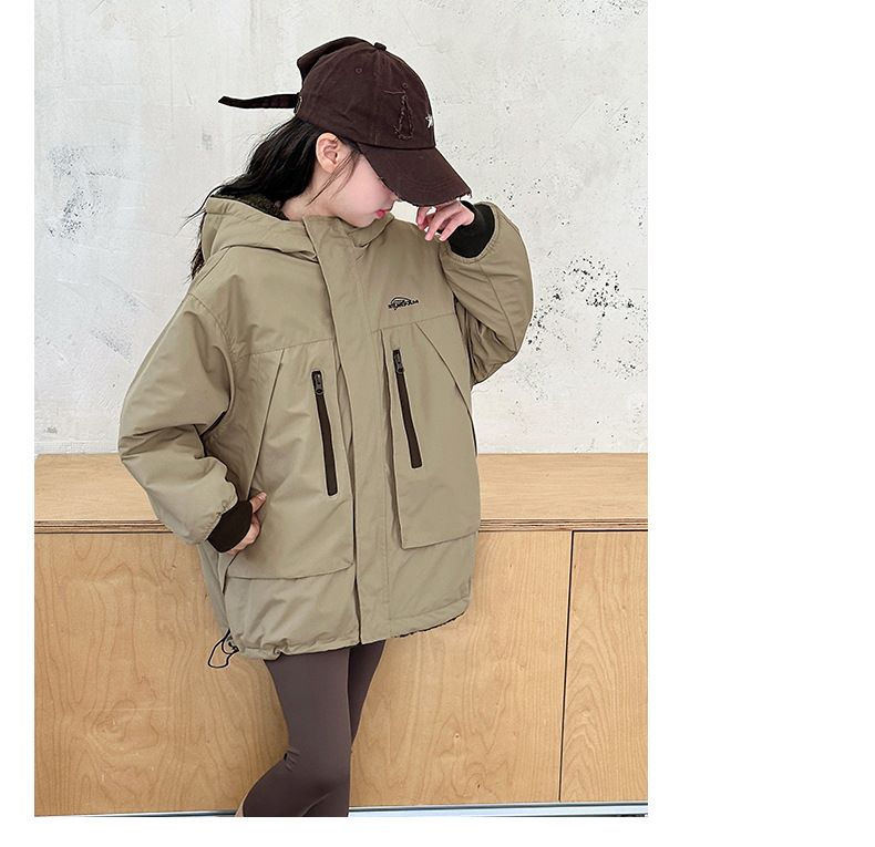 Reversible Kids Fleece Jacket – Korean-Style Windproof Outerwear For Boys & Girls (120-170cm, 3000mm Waterproof, Dual-Layer Warmth)_voghion.com