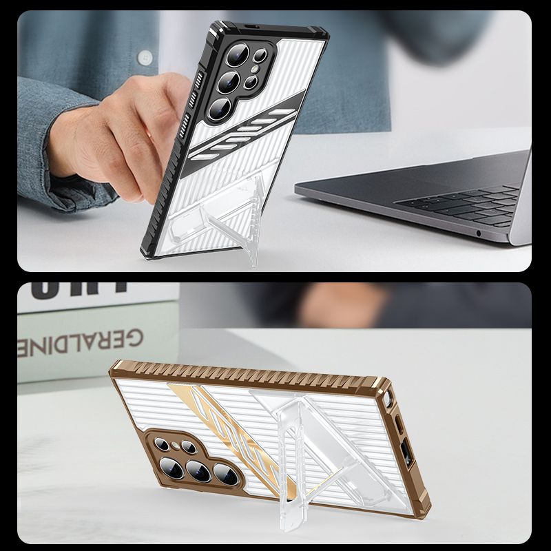 Stoßfestes Rüstungsgehäuse Galaxy S25 S24 S23 Ultra Plus FE Kickstand-Hüllen für Samsung A56 A36 Telefonzubehör_voghion.com