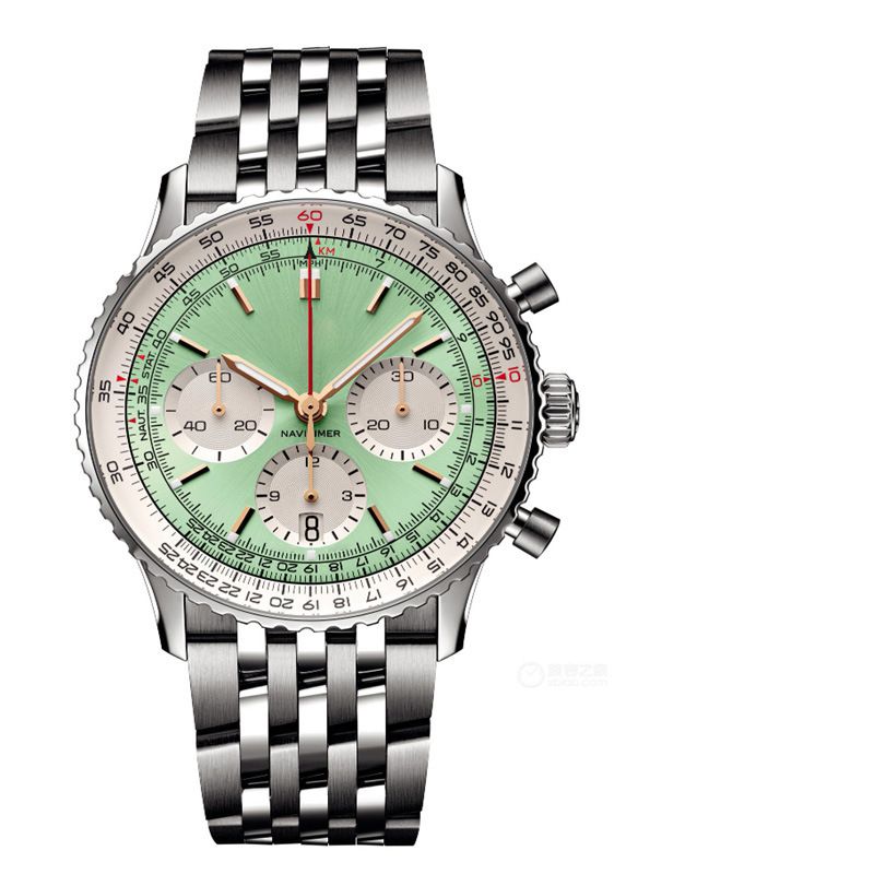 2023 Men's Six Needle High Quality Timing Quartz Steel Band Centennial Watch_voghion.com