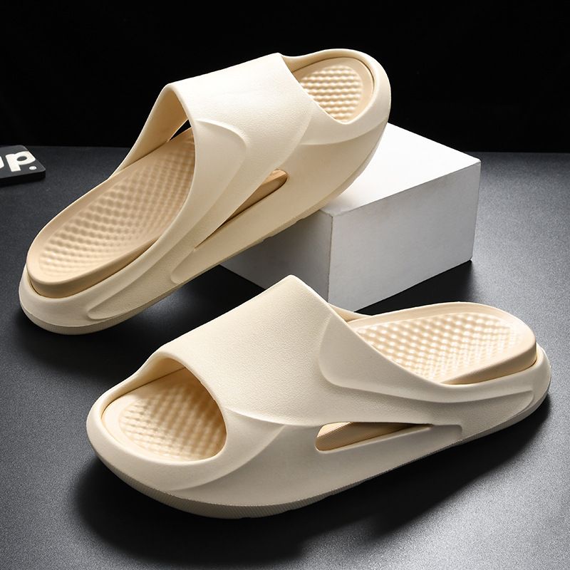 Herren-Hausschuhe für den Sommer, mit dicker, rutschfester Sohle, geeignet für Outdoor-Sport, Freizeit, Strand und Badezimmer_voghion.com