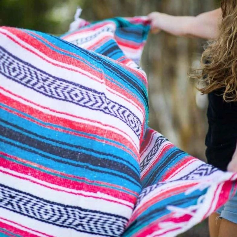 Geometric Tassel Style Blanket Woven Tassel Beach Towel Blanket Beach Blanket Picnic Mat Yoga Cotton Blanket_voghion.com