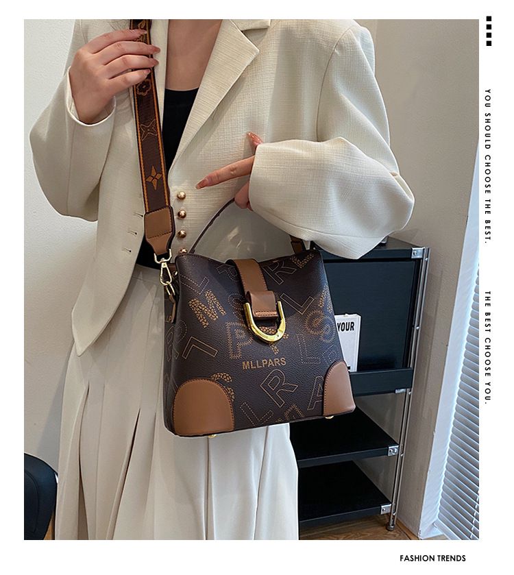 Damen Henkeltasche Mode Tragetaschen Pu Leder Schultertaschen Breiter Gürtel Retro Kleine Taschen für Mädchen Casual Shopper_voghion.com