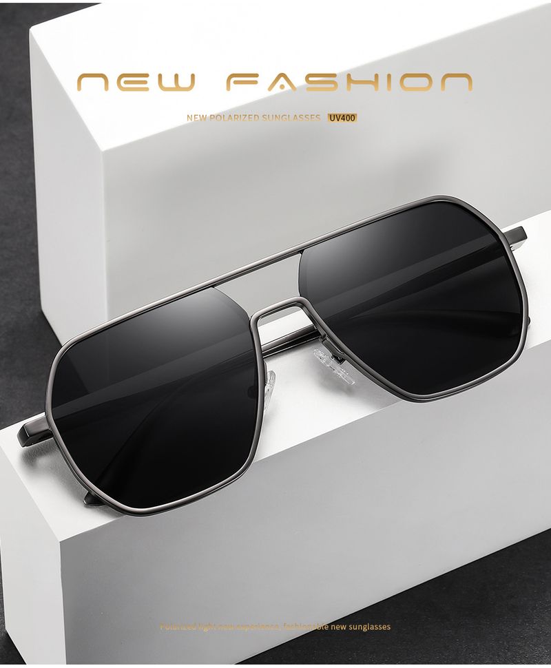 New Irregular Aluminum Magnesium Men's Sunglasses Driving Trend Sunglasses Night Vision Color Changing Anti UV Polarizing Lens_voghion.com