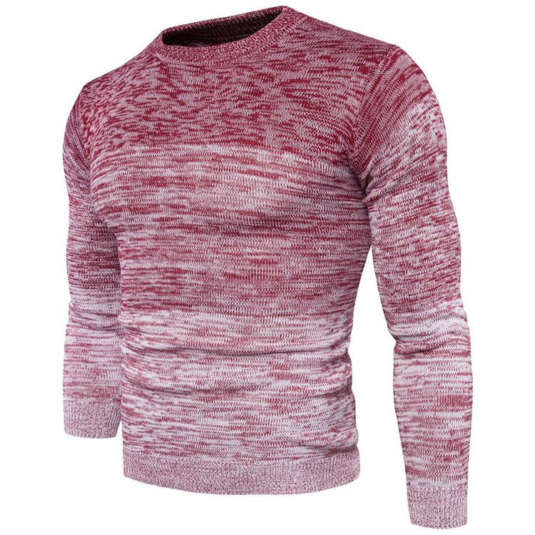 Pull d'automne à col rond, en maille de base, style coréen, manches longues, décontracté, pour homme et jeune._voghion.com