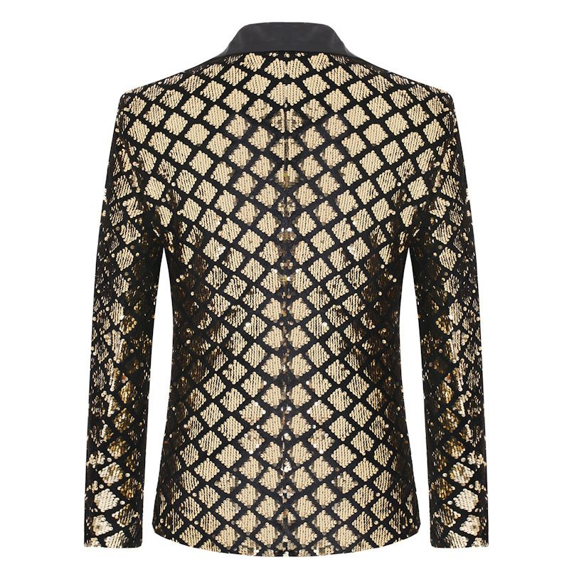 CT 2025 Autumn Winter Men's European Size Peak Lapel Suit Stage Banquet Host Party Diamond Sequin Tuxedo X45_voghion.com