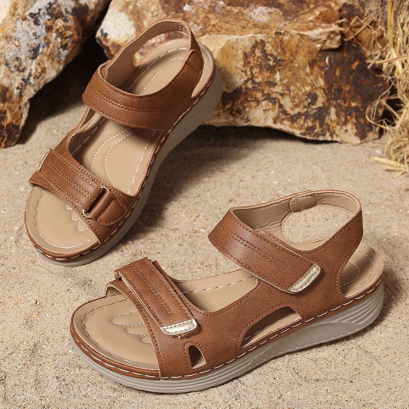 Summer New Hollowed-out Wedge Sandals Over Flat Sandals_voghion.com