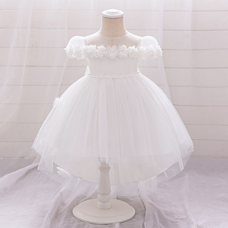 Kids' Clothing Baby Birthday Dress Children's Princess Dress With Tail Mesh Fluffy Dress_voghion.com