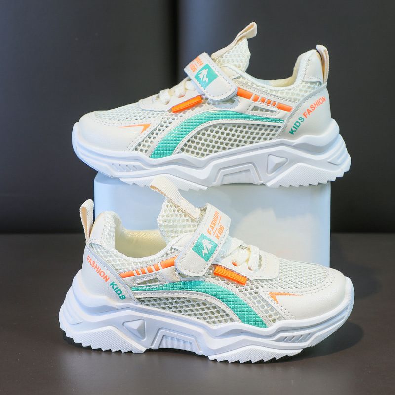 Sports 2025 Summer New Children's Breathable Mesh Boys' White Little Girls' Shoes_voghion.com