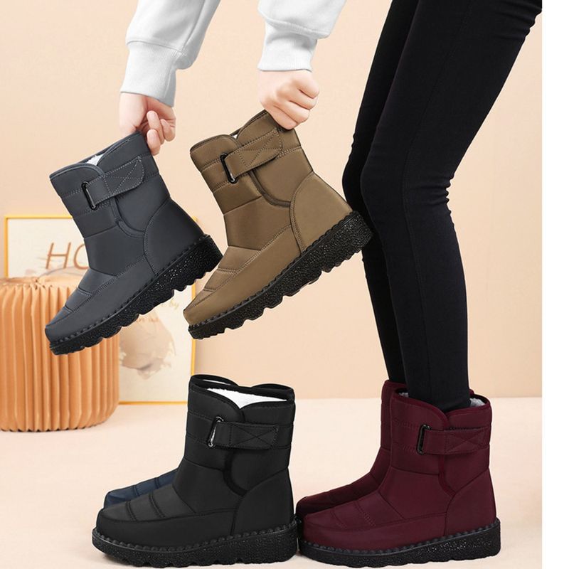 Snow Winter Thickened High-top Cotton Shoes Warm Fleece-lined Mid-calf Casual Women's Boots_voghion.com