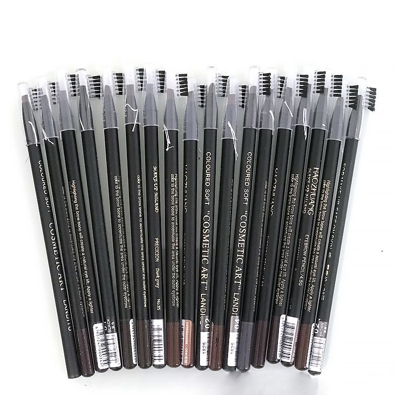 HAOZHUANG 8 Colors Pull Line Eyebrow Pencils With Soft Brush Waterproof Long Lasting Permanent Makeup Tattoo Accessories_voghion.com