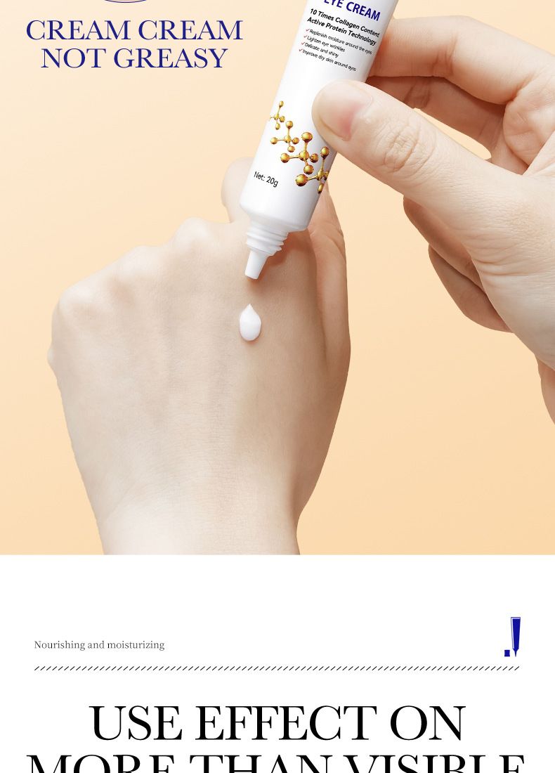 SADOER Collagen Anti-Wrinkle Eye Cream 20g Light Fine Lines Firming Removing Puffiness Dark Circles_voghion.com