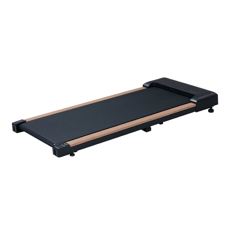 2.25HP Under Desk Treadmill, Portable Wood Walking Pad For Home & Office, Compact Running & Walking Machine With Remote Control, LED Display, Black_voghion.com