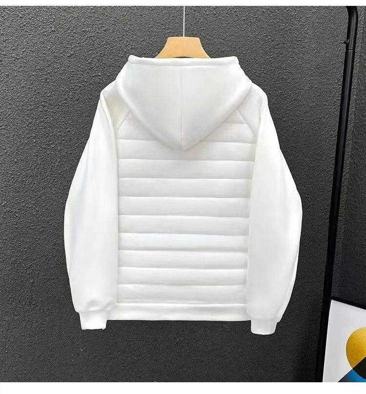 Giacca invernale alla moda per coppie - Cappotto oversize unisex con cappuccio e design a blocchi di colore, caldo ed elegante per l'uso quotidiano_voghion.com