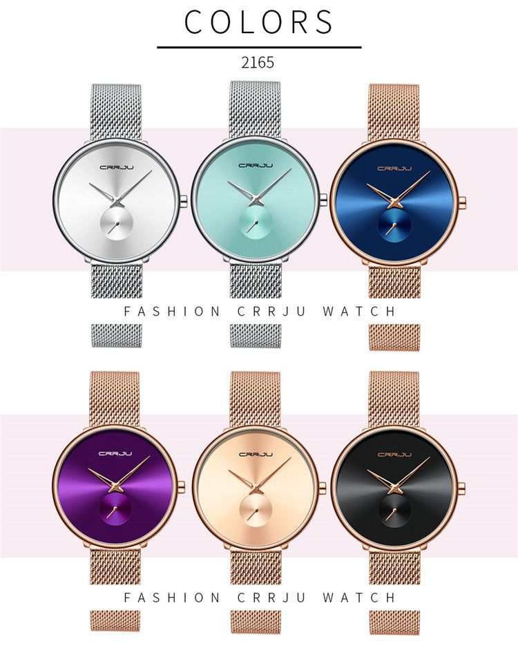 Ladies Stainless Steel Strap Mesh Strap Watch Simple Fashion Vibrato Phantom Student_voghion.com