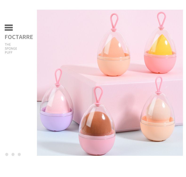 Herramientas y accesorios de maquillaje Maquillaje instantáneo súper suave, húmedo y seco, de doble uso, no come polvos, esponja de calabaza, borla para polvos, esponja con bisel en forma de gota de agua._voghion.com