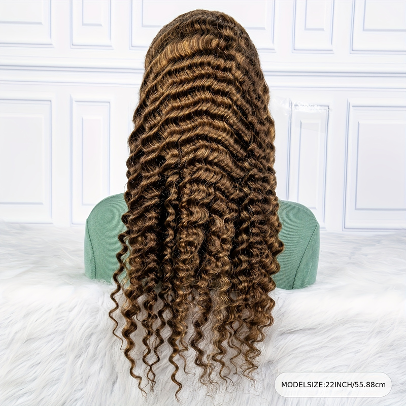 180%Densidad13x4EncajeFron Peluca de cabello humanoDestacadoOmbre13x4RizadoPeluca de cabello humanoBrasileñoRemyMielRubioOla profundaPeluca delantera30 pulgadas sexy, desprendimiento mínimo,_voghion.com