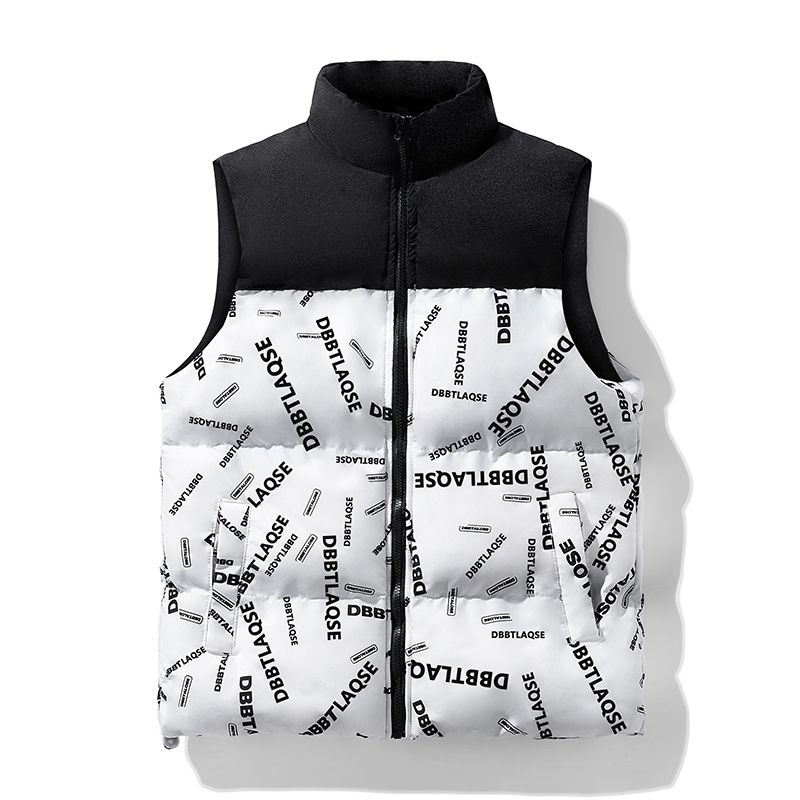 Gilet da donna con colletto rialzato cucito per uomo e donna, versatile cappotto in cotone_voghion.com