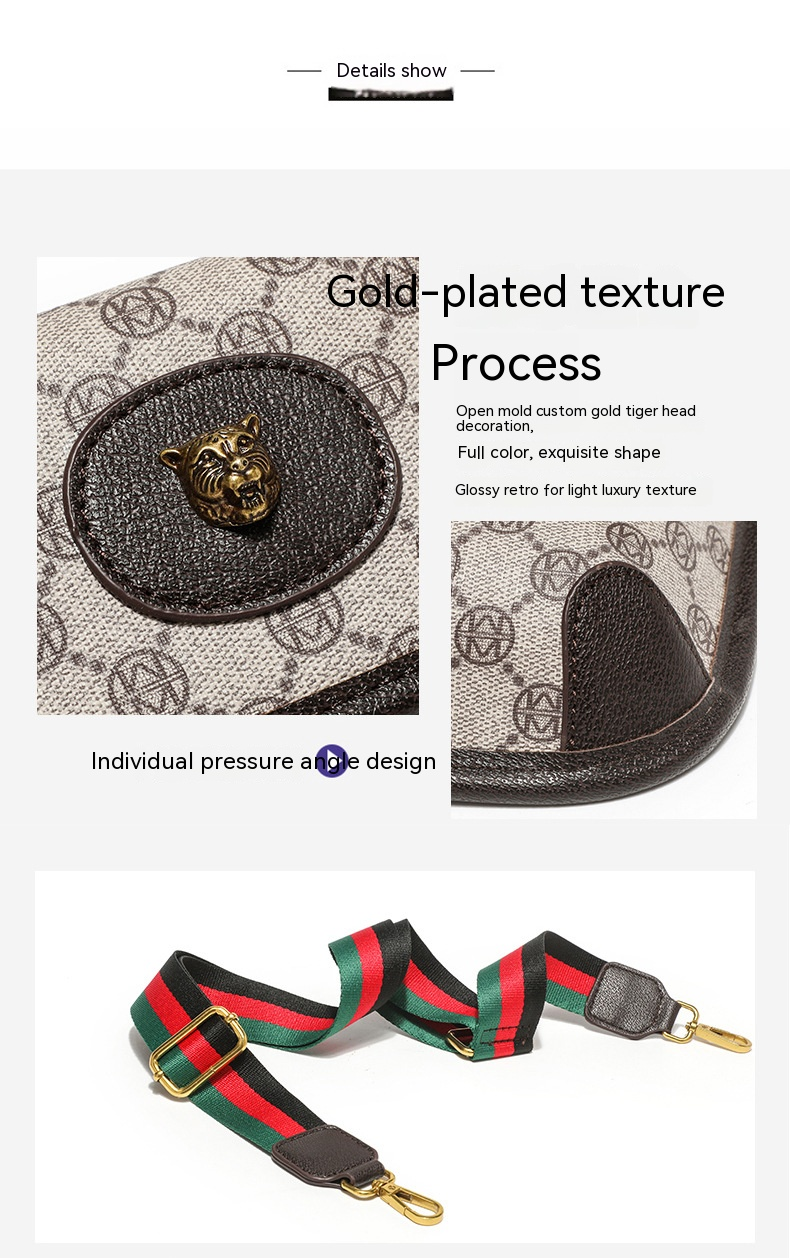 Väska 2023 New Fashion Unisex Mode Tiger Head One Shoulder Crossbody Väska Midjeväska Bröstväska Sommar Liten Väska Mångsidig_voghion.com