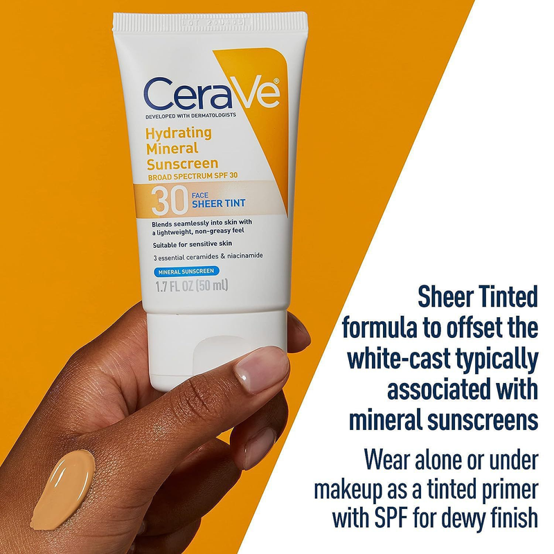 Sunblock UV-bescherming Getinte hydraterende minerale zonnebrandcrème SPF30_voghion.com