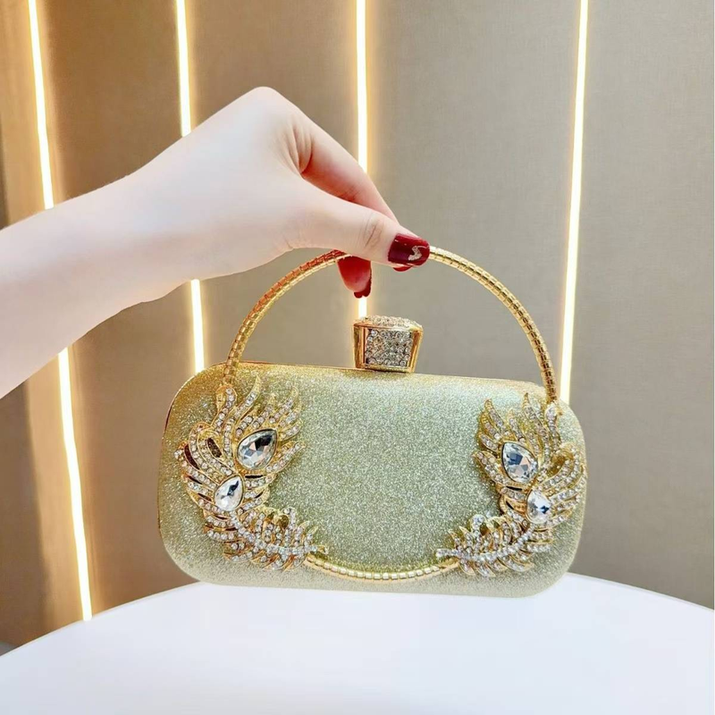 Jauna stila dāmu soma ar rhinestones akmentiņiem, sieviešu vakarkleita, banketu sajūga soma, dimanta formas, rokā turama vakarkleita ar cheongsam plecu soma_voghion.com