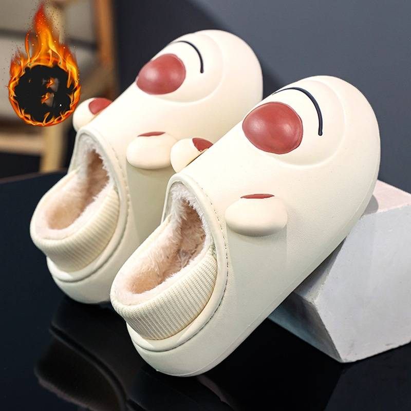 Children's Shoes Children's Cotton Slippers For Boys Winter Indoor Home Waterproof Cotton Shoes Non Slip Plus Velvet Warm Baby Girls Slippers Trendy_voghion.com