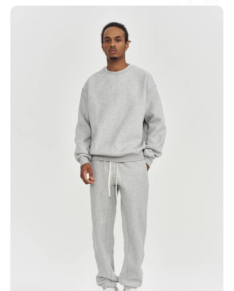 Conjunto de chándal de polar autocalentable – Estilo retro urbano (tallas S-XXL, mezcla de algodón de 350 g/m²)_voghion.com