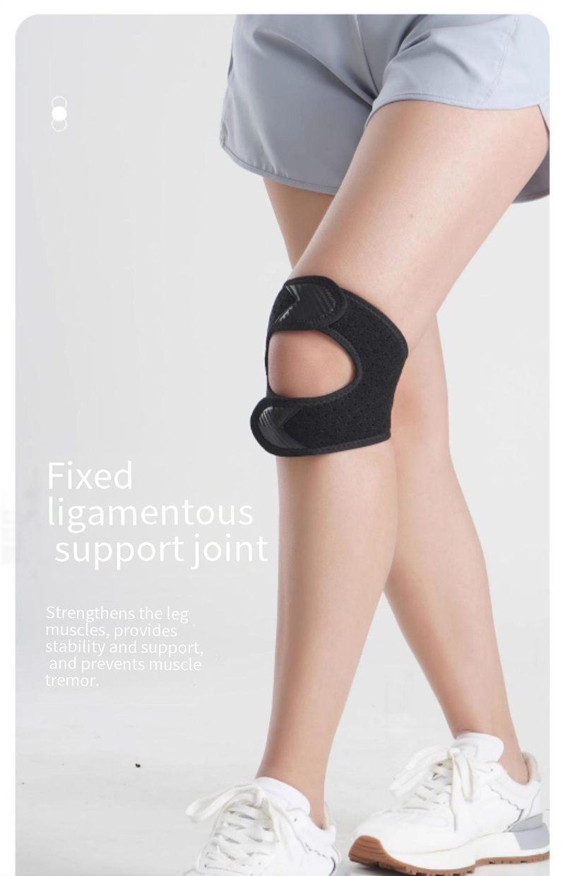 Lightweight Knee Support Brace For Hiking & Running – Adjustable Silicone Patella Strap With Breathable Mesh – Women’s/Men’s Comfort Fit_voghion.com