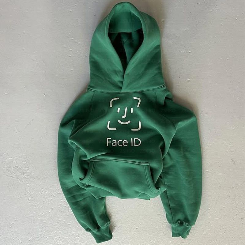 Moletom com Capuz Unissex Estampado com Smiley – Blusa Casual Streetwear com Bolso Canguru (Tamanhos P-GG, Mistura de Poliéster, Estilo Streetwear Japonês, Modelagem Unissex)_voghion.com