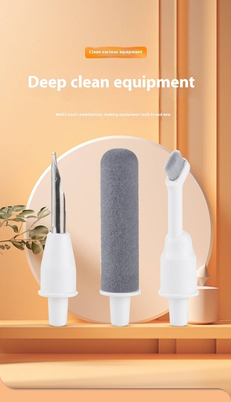 5-in-1 Earbud Cleaning Kit – Portable Multi-Tool For Headphones, Charging Case & Tight Spaces (White/Black)_voghion.com