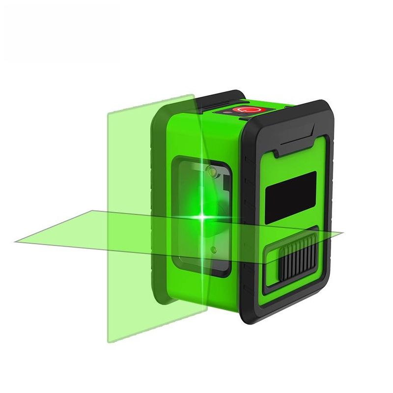 2-Line Green Laser Level – Compact & High-Precision Cross-Line Leveler For DIY & Professional Use (Portable Mini Leveling Tool)_voghion.com
