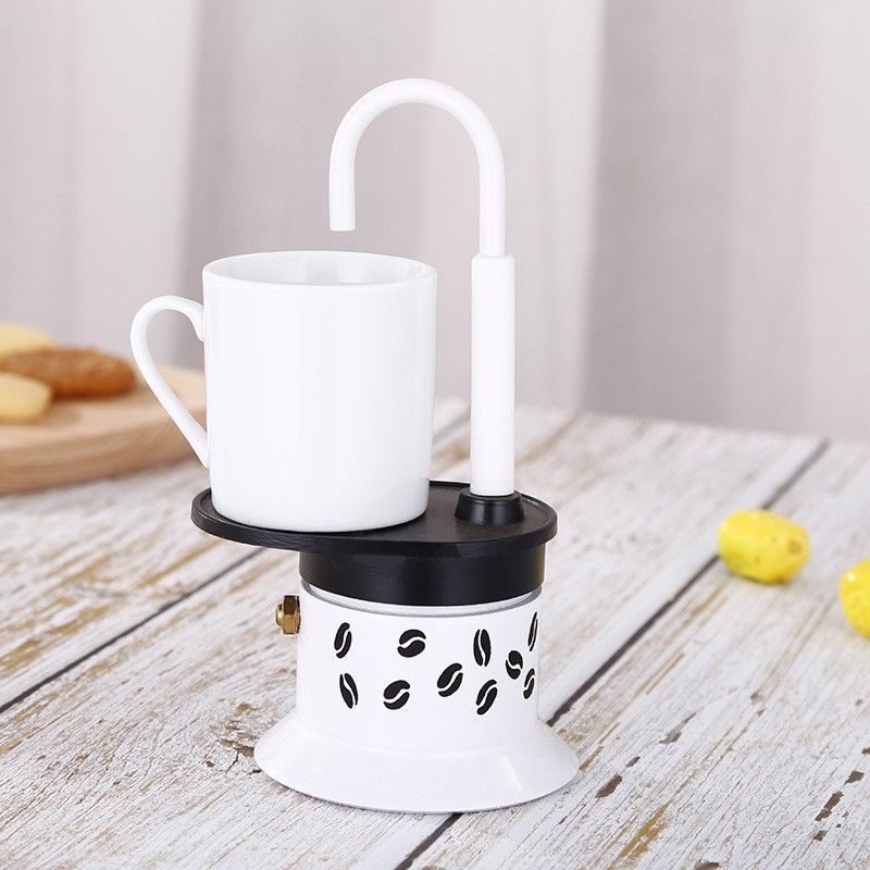 Aluminum Alloy Single Tube 50ml MINI Mocha Pot Camouflage Mini Single Cup Coffee Pot Italian Outdoor Coffee Machine_voghion.com