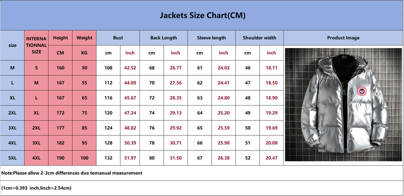 Piumino da uomo con mappa della Cina - Cappotto invernale lucido con cappuccio, stile bomber streetwear_voghion.com