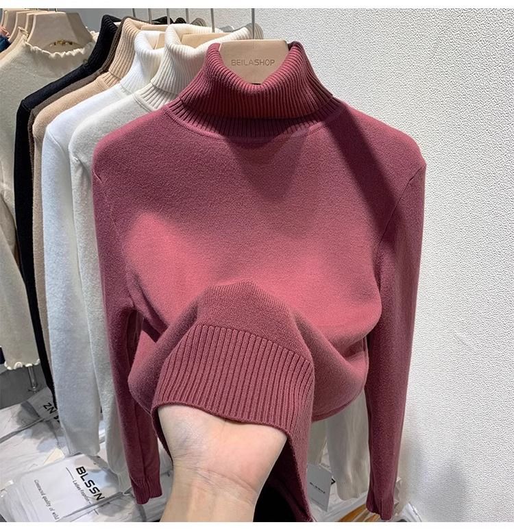 Abbigliamento da donna più velluto e ispessimento autunno e inverno nuovo stile un pezzo visone velluto interno top bottoming camicia per le donne inverno spesso_voghion.com