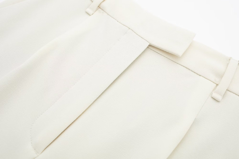 Women's Clothing Spring New Stand-up Collar Large Pocket Jacket Coat + Pleated Design Shorts Suit_voghion.com