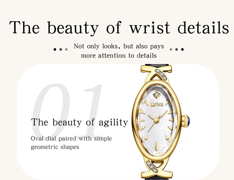 Elegante orologio da donna con quadrante ovale in madreperla e cinturino in pelle - Orologio al quarzo impermeabile per uno stile casual e retrò. Orologio da donna retrò squisito._voghion.com