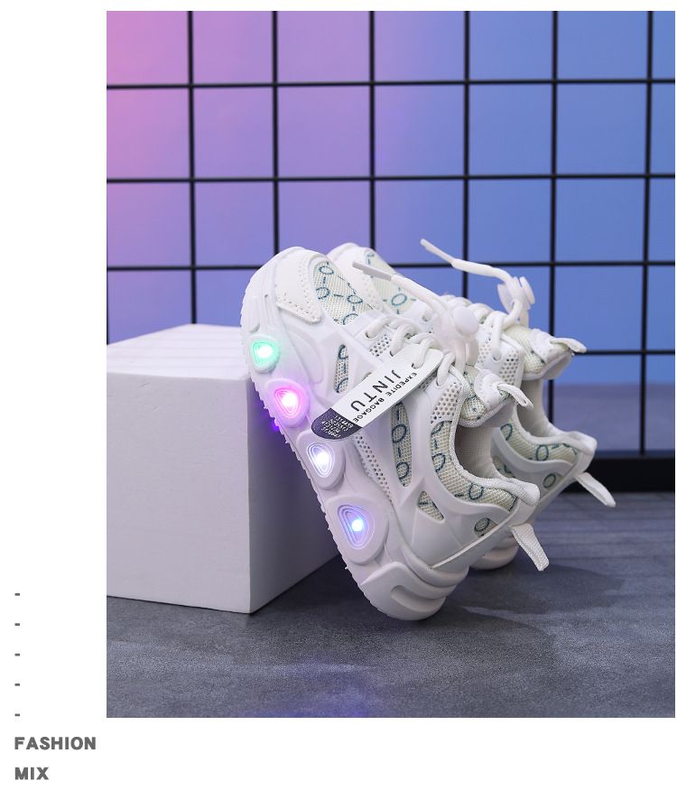New Children's Sports Shoes With Lights In Spring And Autumn 21 30LED Luminous Children's Shoes 1 6 Years Old Boys Sports Casual Shoes_voghion.com