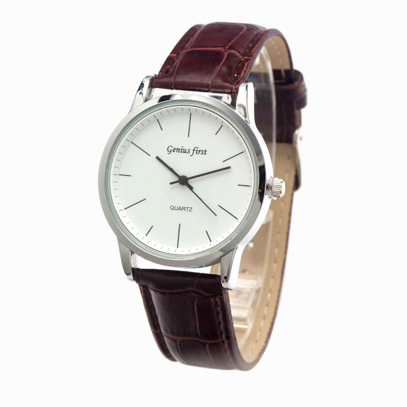Alloy Couple Leather Strap Student Unisex Quartz Wristwatches Matching Watches_voghion.com
