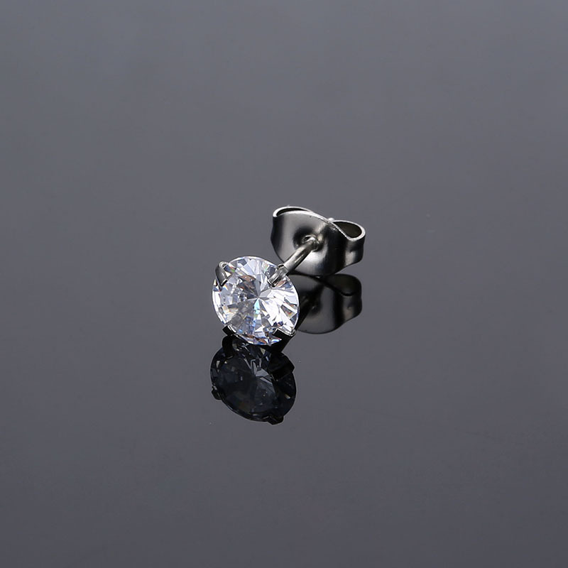 1 paio/2 pezzi orecchini a bottone in acciaio inossidabile medico con zircone e cristallo per donne/uomini gioielli per piercing alla cartilagine_voghion.com