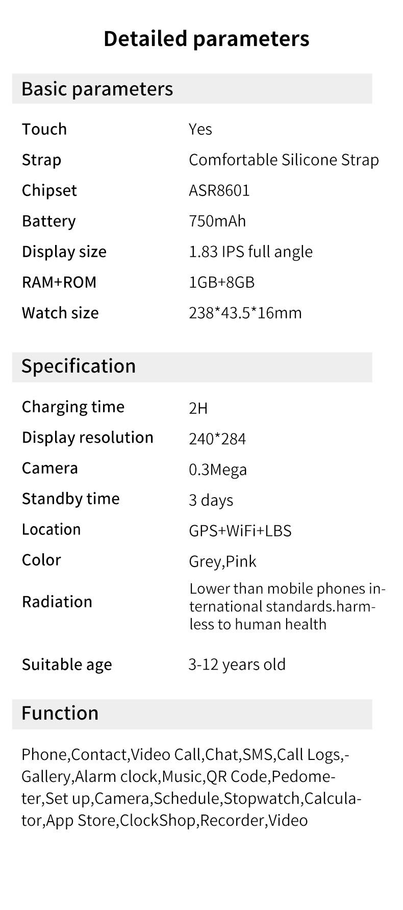 Dětské chytré hodinky 4G se slotem pro SIM kartu: Inteligentní hovory, přesné polohování, duální HD fotoaparáty, otočné tělo o 360 stupňů pro multifunkční použití_voghion.com