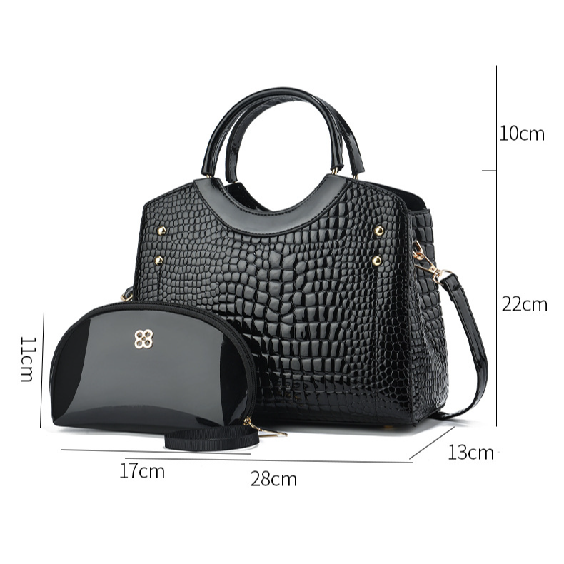 Women's Crossbody Bag Large Capacity Women's Handbag Bag Simple Atmospheric Crocodile Pattern Single Shoulder Crossbody Bun Mother Bag_voghion.com