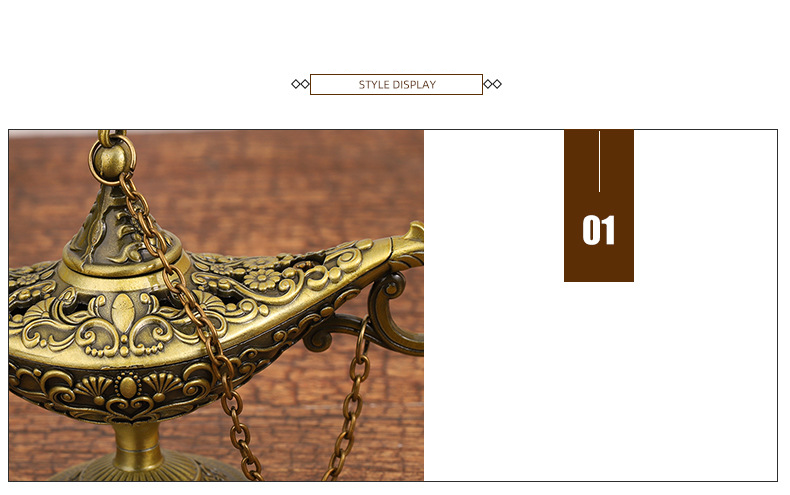 Móveis para casa Aladdin lâmpada mágica nova extra pequena 12*6.8 metal desejando lâmpada arte ornamentos retro_voghion.com