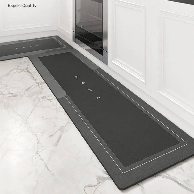 Teppich 1 STÜCK Home Kitchen Mat Stripe Wasserabsorbierende Ölabsorbierende rutschfeste Fußmatte Schneidbare Türöffnung Wohnzimmer Maschinenwaschbar_voghion.com